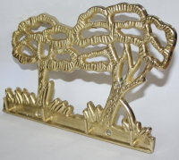 Vintage Hakenleiste BÄUME gold Schlüsselleiste...
