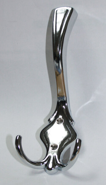 Mantelhaken, Huthaken, 175mm x 72mm  Garderobenhaken Chrom
