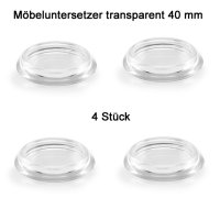 4 x Möbeluntersetzer transparent 40 mm...