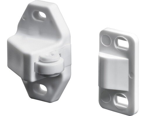 4 Stück Rollfix Möbelschnäpper mit Anschlag, weiß,