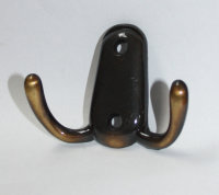Garderobenhaken Wandhaken Kleiderhaken Messing antik...