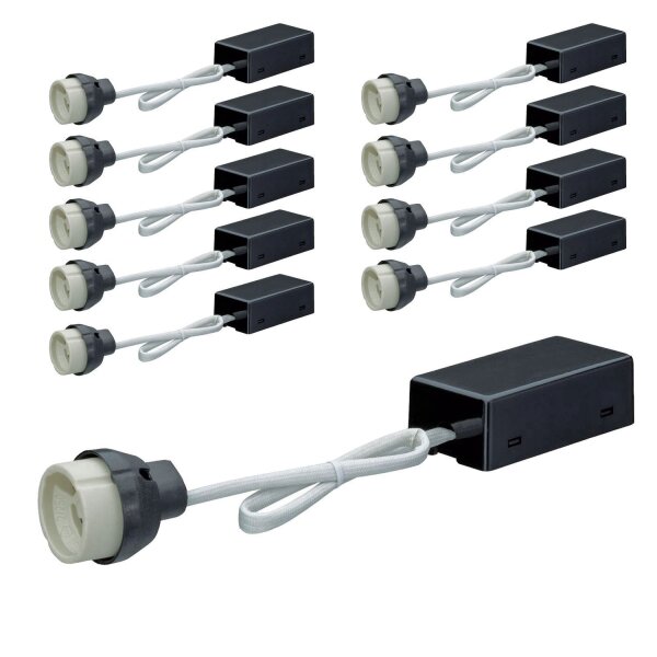 10 x Paulmann Einbauleuchten Anschluss Fassung Sockel GU10 230V max. 50W inkl. Schnellklemme