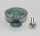 Reinmessing Möbelknopf Messing Ø 28mm Möbelknauf Schubladenknopf blau grün