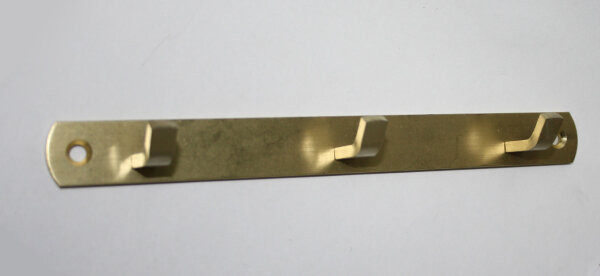 Hakenleiste Aluminium Neusilber farbig 200 mm 3 Haken