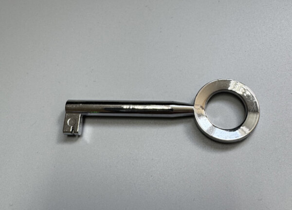 Möbelschlüssel Schlüssel VERCHROMT 70mm Schrankschlüssel Schubladenschlüssel
