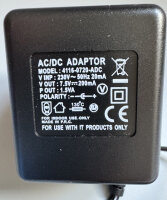 Netzteil  4116-0750-ADC Output: 7,5V -500mA  für...