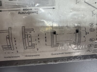 Schubkasten Schubladenschiene Rollschubführung Softroller 400mm Stahlzarge 25kg