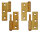 Metafranc Möbelscharnier links 50x25mm Möbelzylinderband vermessingt 2er-Set