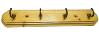 Hakenleiste Landhaus 268mm Holz Buche  lackiert 4 Messing...