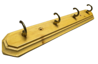 Hakenleiste Landhaus 268mm Holz Buche  lackiert 4 Messing...