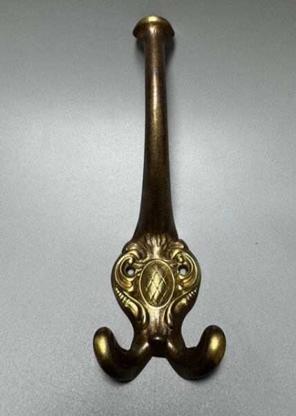Metafranc Garderobenhaken Jugendstil Messing poliert 165x50mm