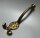 Metafranc Garderobenhaken Jugendstil Messing poliert 165x50mm