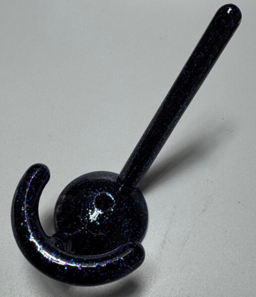 metafranc Huthaken 105mm DISCO FARBIG Dunkelblau Glitzereffekt Kleiderhaken