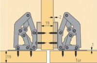 8 Distanzplatten 2mm für Aufschraubscharniere...