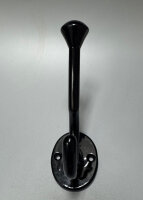 metafranc Kleiderhaken 80mm Druckguss Schwarz glänzend Garderobenhaken