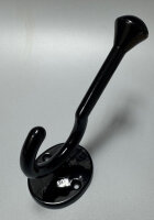 metafranc Kleiderhaken 80mm Druckguss Schwarz glänzend Garderobenhaken