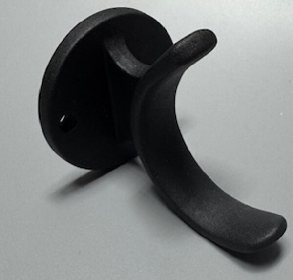 metafranc Kleiderhaken 60mm Druckguss Schwarz matt Garderobenhaken 1-560-60