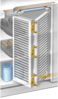 Faltschiebetürbeschlag 75 cm – Komplett-Set für 2 Türblätter Aluminium