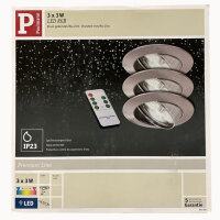 Paulmann LED Einbauleuchten Set 3x3W RGB mit...