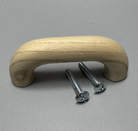 SIRO Möbelgriff Fichte roh 80mm Holzgriff LA 64mm mit M4 Metallgewinde - DM-Zeit