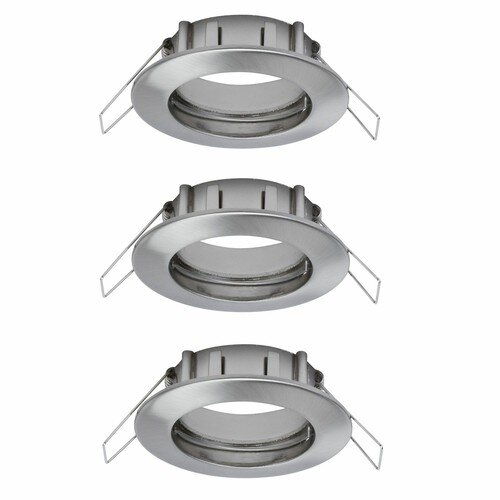 Paulmann 997.38 2Easy Spot-Set Premium starr rund Eisen gebürstet IP44 (3er-Set)