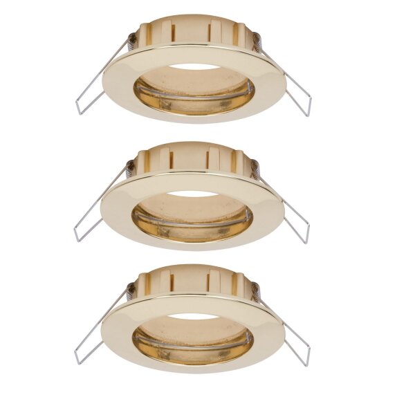 Paulmann 997.41 2Easy Spot-Set Premium starr rund Gold IP44 (3er-Set)