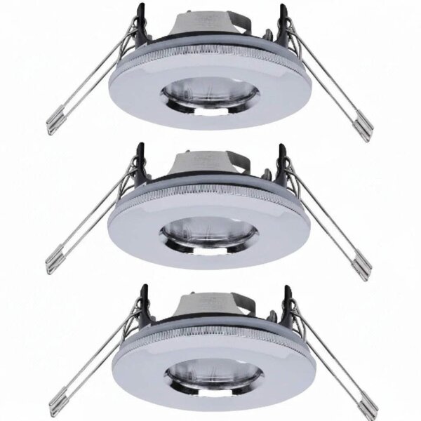 Paulmann 997.48 2Easy Spot-Set Premium starr rund Chrom IP65 (3er-Set)