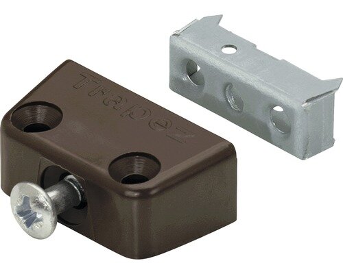 Hettich Aufschraub-Verbindungsbeschlag Trapez braun 15,8 x 40 x 20,5 mm (8er-Set)
