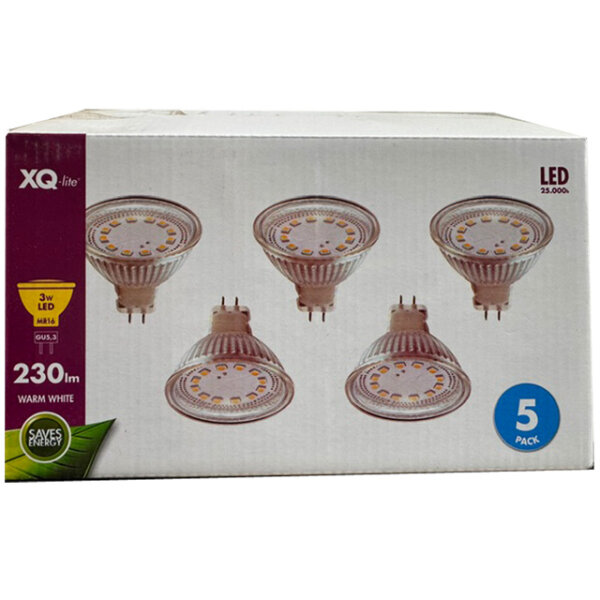 XQ-Lite XQ1412 LED-Reflektor PAR16 3W GU5.3 12V Warmweiß MR16 Spot (5er-Set)
)