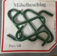 Metafranc S-Haken 50mm Grün lackiert Stahl (5er-Set...