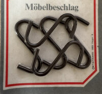 Metafranc S-Haken 50mm Braun lackiert Stahl (5er-Set...
