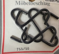 Metafranc S-Haken 50mm Schwarz lackiert Stahl (5er-Set...