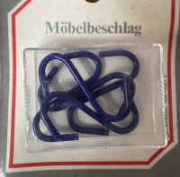 Metafranc S-Haken 50mm Blau lackiert Stahl (5er-Set...