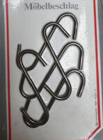Metafranc S-Haken 80mm Braun lackiert Stahl (5er-Set...