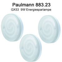 Paulmann 883.23 Energie-Sparlampe SPIRALE GX53 9W DISC...