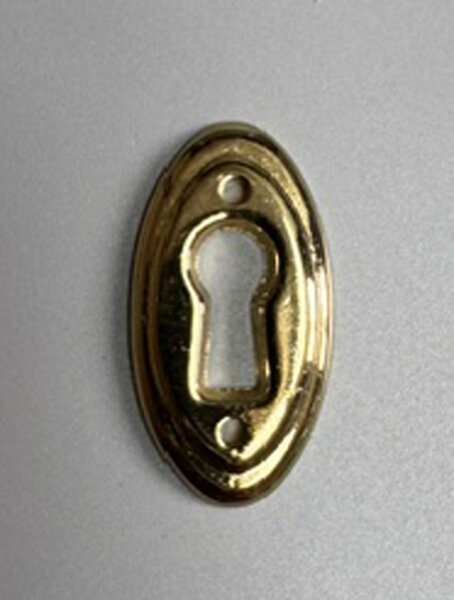 Schlüsselschild Gold Schlüsselloch Abdeckung Möbel Glänzend Vintage Beschlag