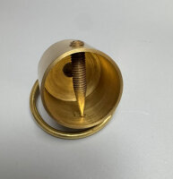 Seilendkappe mit Ring 30mm Messing Poliert Endkappe Absperrseil inkl Schraube