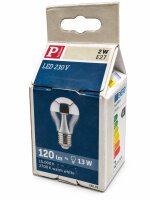 Paulmann 282.83 LED Kopfspiegellampe E27 2W 120lm 2700K Silber 55mm