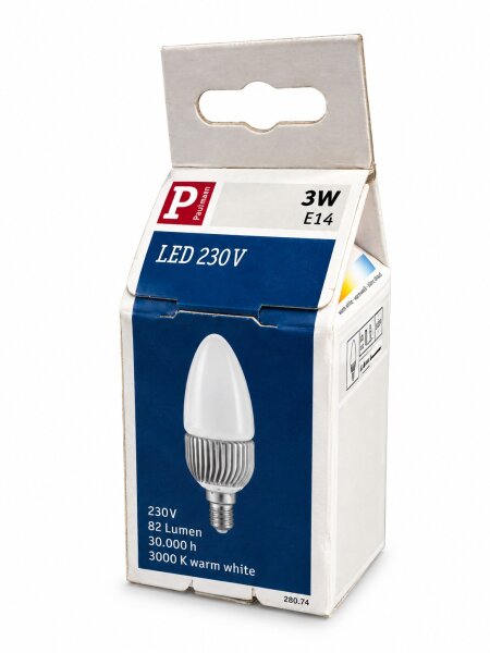 Paulmann 280.74 LED Kerzenlampe E14 3W 82lm 3000K Warmweiß 230V