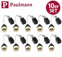 10er Set Paulmann GU10 Fassung Hochvoltfassung 230V Keramik LED Halogen
