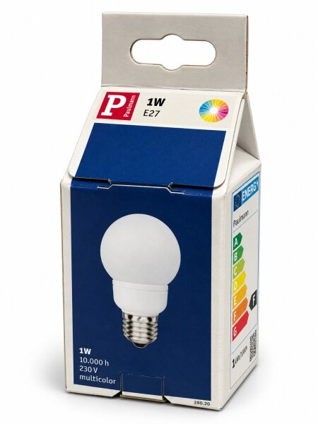 Paulmann 280.20 LED Globe G60 Multicolor E27 1W 230V Farbwechsel