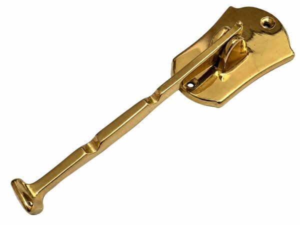 Metafranc Klapphaken Kleiderlüfter Messing poliert 152mm