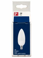 Paulmann 280.16 LED Kerzenlampe E14 1W 230V 5000-8000K Ø40 x 130 mm