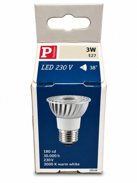 Paulmann 280.68 LED Reflektor E27 3W 3000K 38° 180cd Ø50 x 70 mm