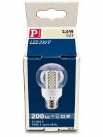 Paulmann 281.03 LED E27 2,6W 200lm 3000K warmweiß...