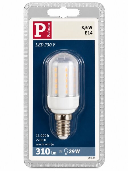 Paulmann 284.14 LED Röhre T30 E14 3,5W 310lm 2700K warmweiß Ø30 x 86 mm
