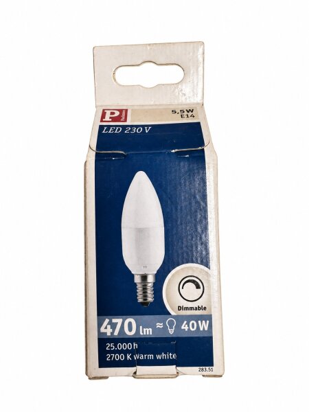 Paulmann 283.51 LED-Kerzenlampe E14 5,5W 470lm 2700K dimmbar
