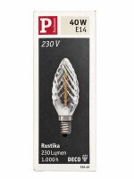 Paulmann 552.40 Rustika Glühlampe E14 40W 230V klar...