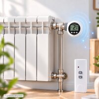 Smartwares SHS-53000 Funk Heizkörperthermostat programmierbar mit Fernbedienung M30x1,5