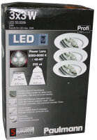 Paulmann Profi Line LED Einbauleuchten-Set 3x3W...